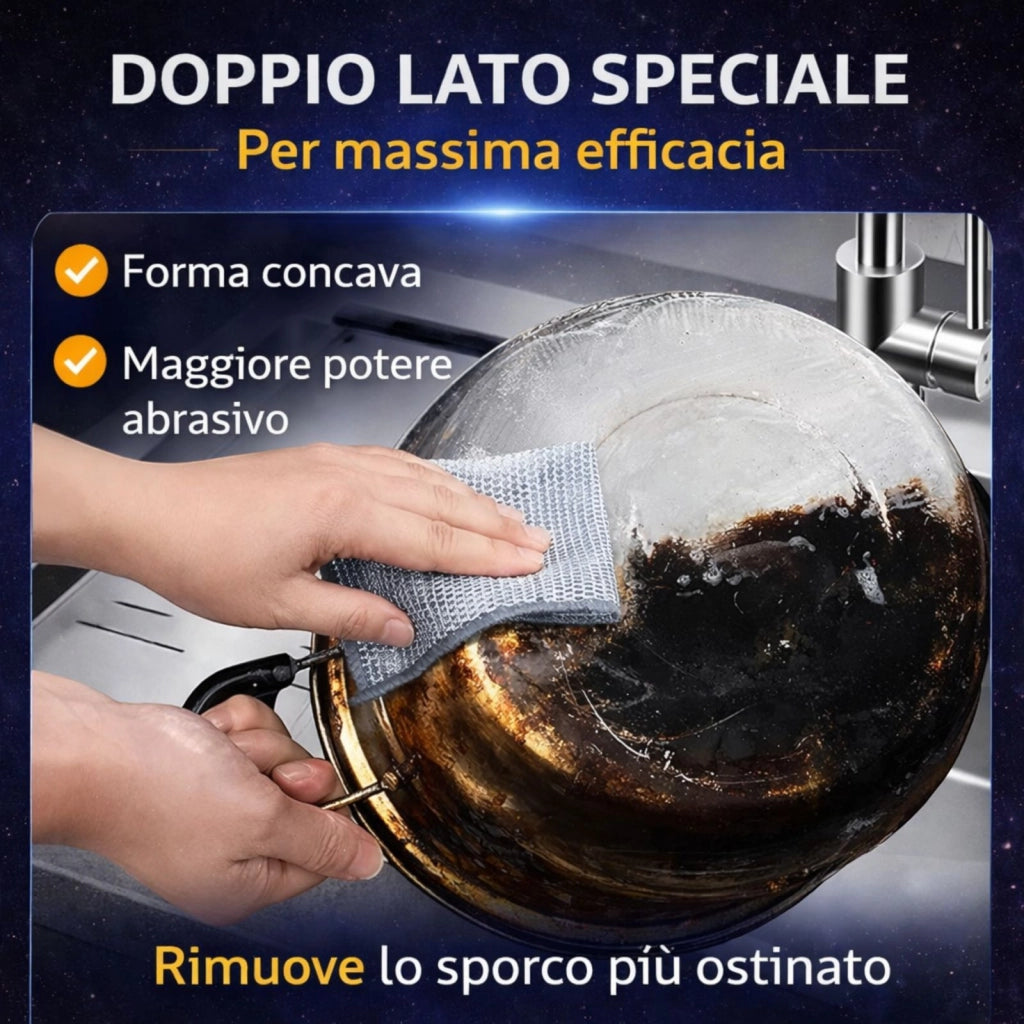 12 Pezzi Panni Spugna Antigraffio Multiuso 20x20 cm Cucina Superfici Delicate