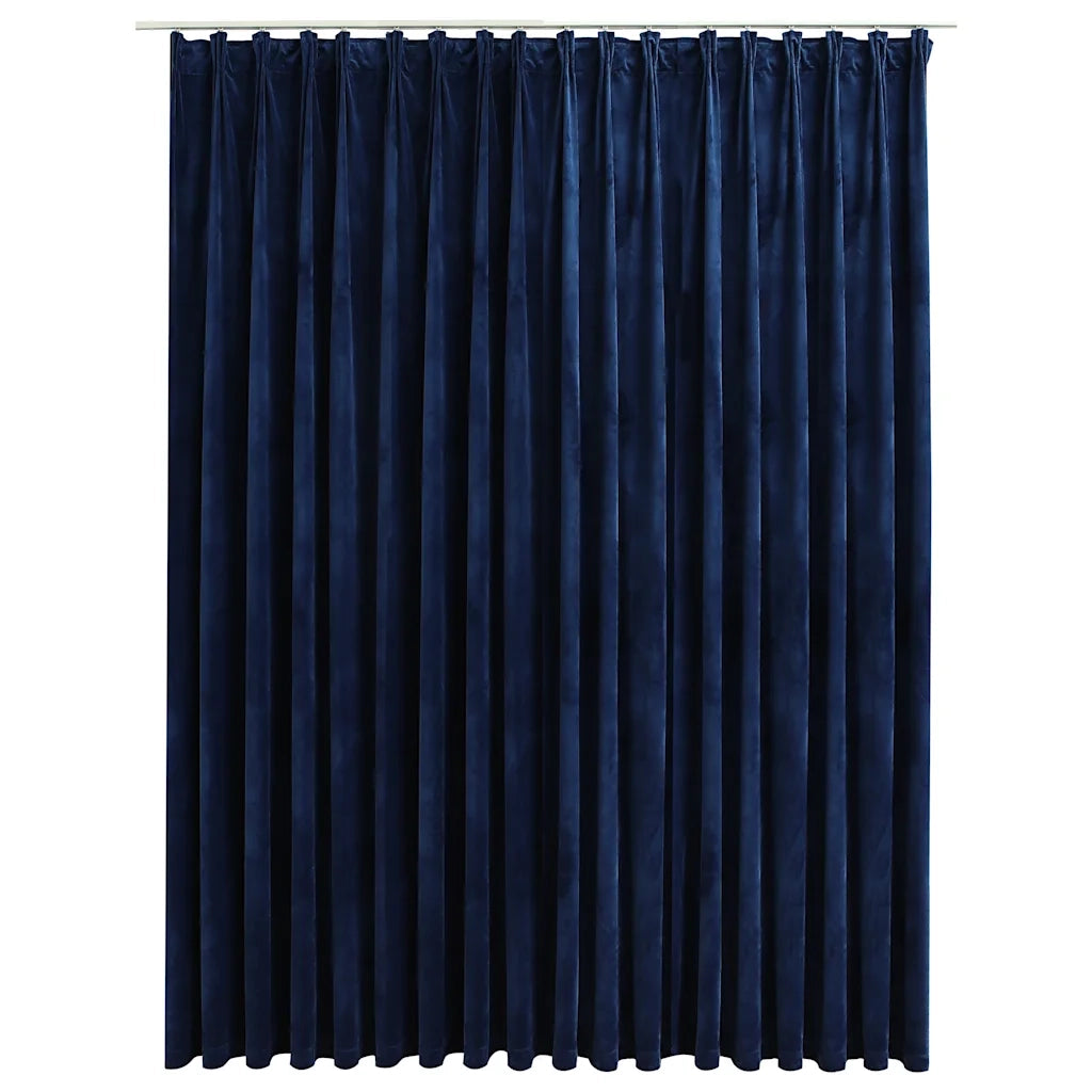 Tenda Oscurante con Ganci Velluto Blu Scuro 290x245 cm 134535
