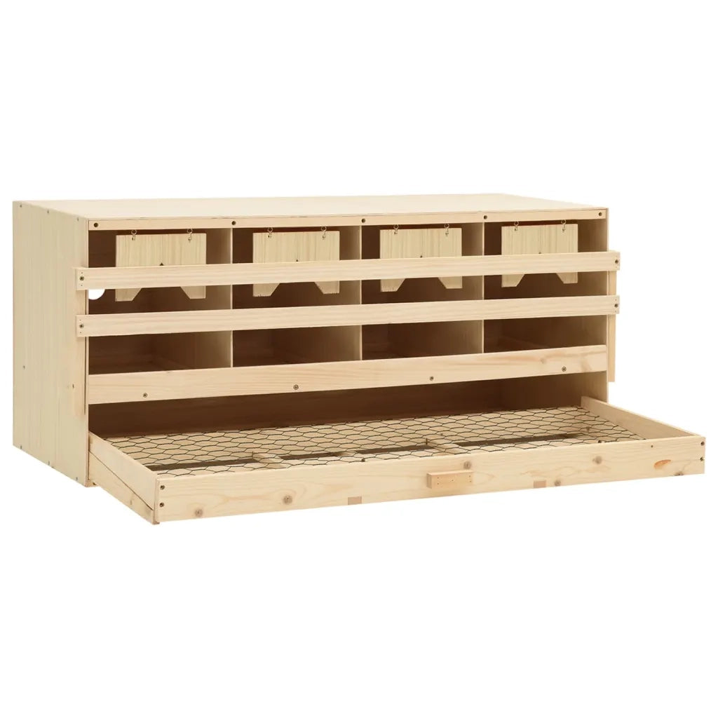 Casetta Cova per Galline 4 Scomparti 106x40x45 cm Legno di Pino 170658