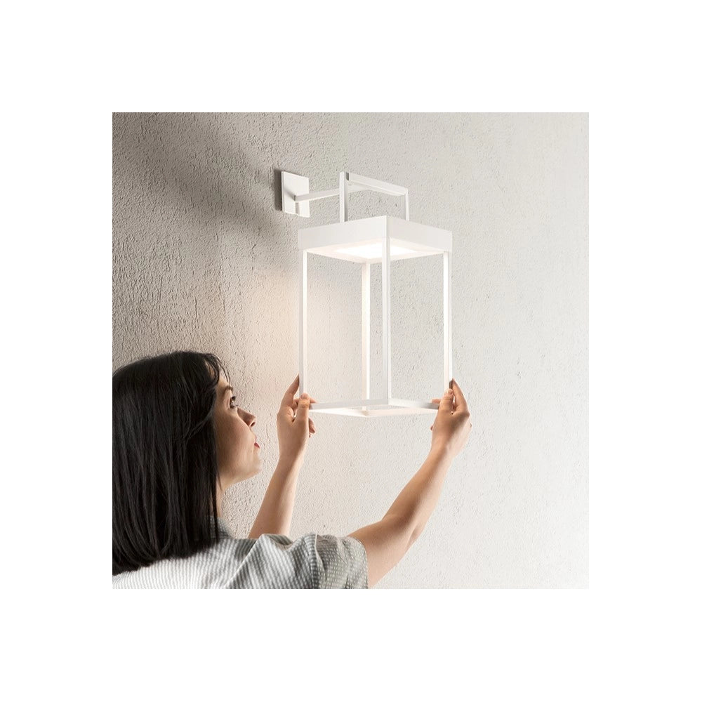 Supporto in metallo Bianco opaco per trasformare CAGE in applique a parete