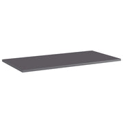 Ripiani per Libreria 8pz Grigio Lucido 80x40x1,5cm Multistrato 805345