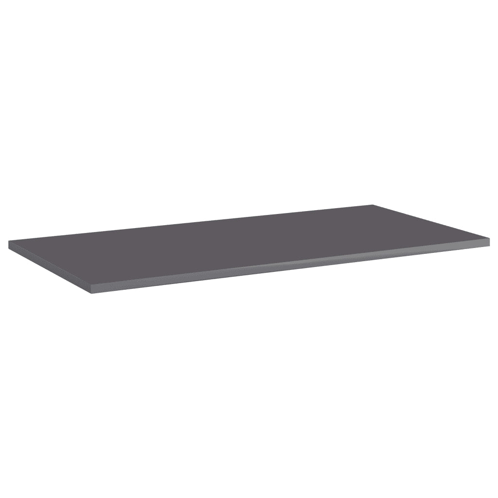 Ripiani per Libreria 8pz Grigio Lucido 80x40x1,5cm Multistrato 805345