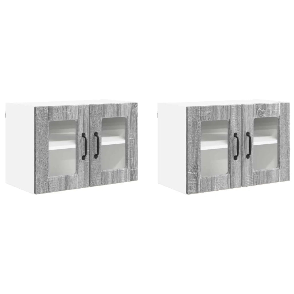 Mobile da cucina con porta 2 pz-Set di 2 Armadio da cucina Grigio Sonoma 60 x 31 x 40 cm 874442