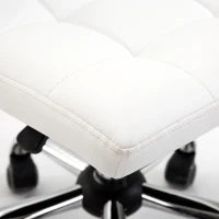 Sedia da Ufficio Ergonomica, Sedia Girevole Altezza Regolabile in Pelle Sintetica 46 × 51 × 80-92cm