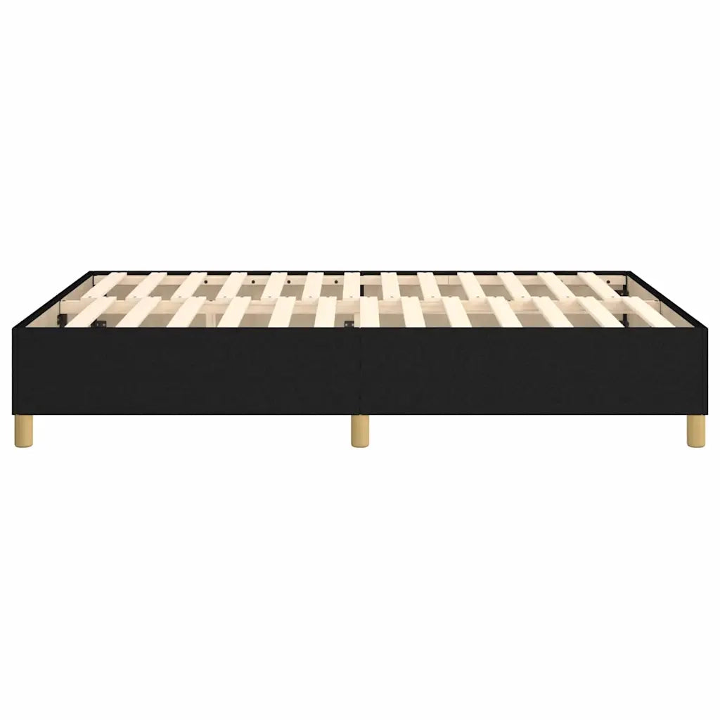 Struttura Letto a Rete a Molle Nero 140x190 cm in Tessuto