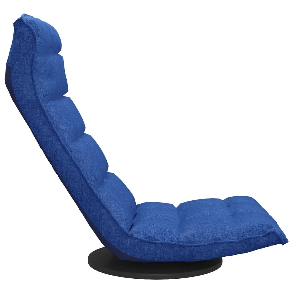 Sedia da Pavimento Girevole Blu in Tessuto