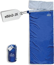 Zak 2 in 1 XL per adulti - Sacco compresso per riduzione spazio di imballo - Asciugamano e deken XL per campeggio, festival e viaggi in un solo oggetto