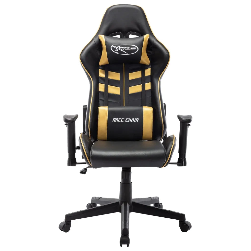 Sedia da Gaming | Sedia da e-sports Nera e Oro in Similpelle