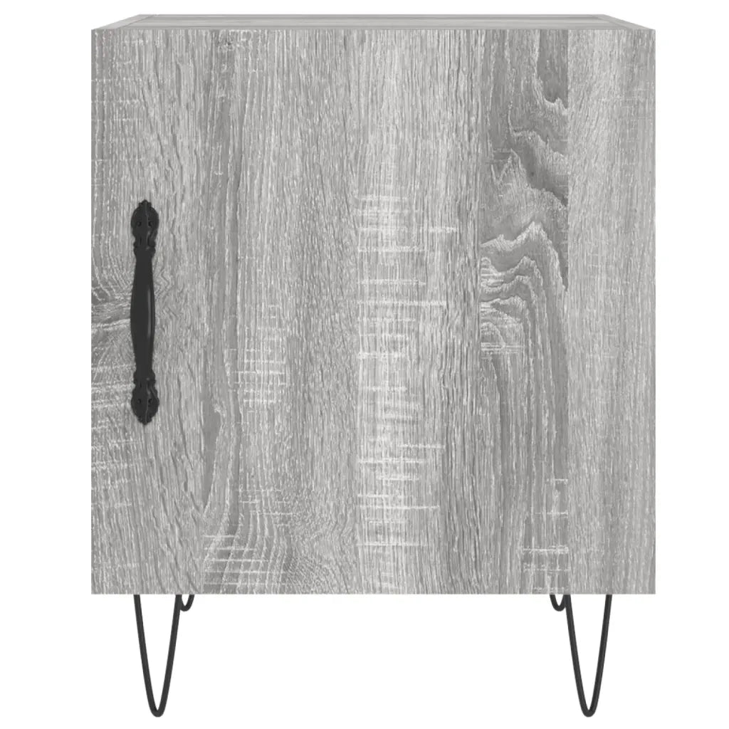 Set di 2 Comodini | Armadio da Notte | Mobiletto da notte Grigio Sonoma 40x40x50 cm in Legno Multistrato