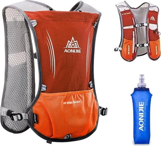 Zak da bagno per escursioni e trail running con contenitore per idratazione - zaino per bicicletta per gare di maratona, corsa e campeggio