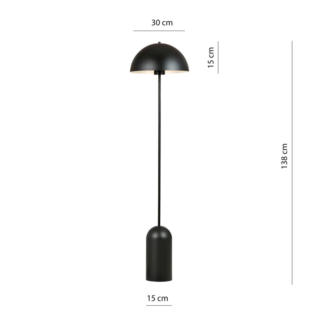 Lampada da terra Emibig Kava nera metallo E27 138cm