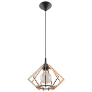 Lampada a sospensione POMPELMO in legno naturale