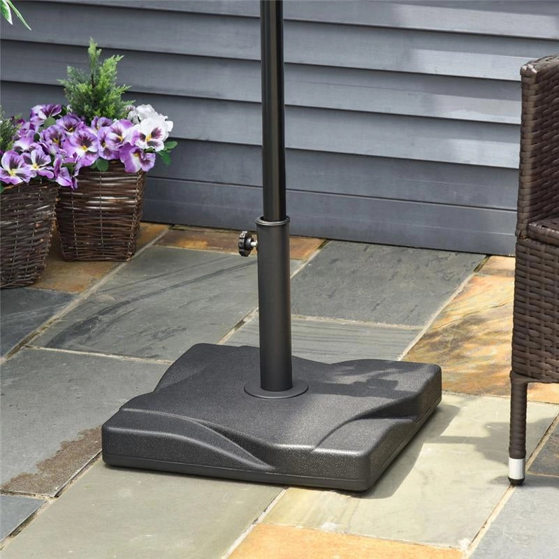 BASE PER OMBRELLONE IN PLASTICA DA 20KG PER PALI DA 30-35-38MM COLORE NERO