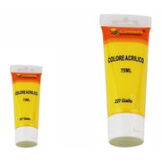 Trade Shop - Set 6 Pz Pittura Acrilica Vernice Confezione Colore 227 Giallo Tubo 75 Ml 07504 -