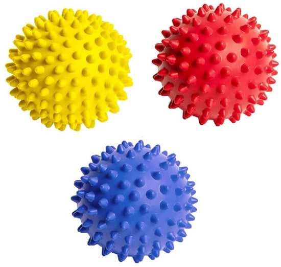 Pallone di massaggio con spine - 3 pezzi - Ristabilimento tessuto profondo - Allevia il dolore - Portatile - 7,4 cm di diametro