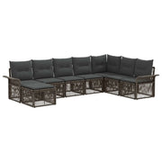 Set Divano da Giardino 8 pcs Grigio polyrattan 3434921