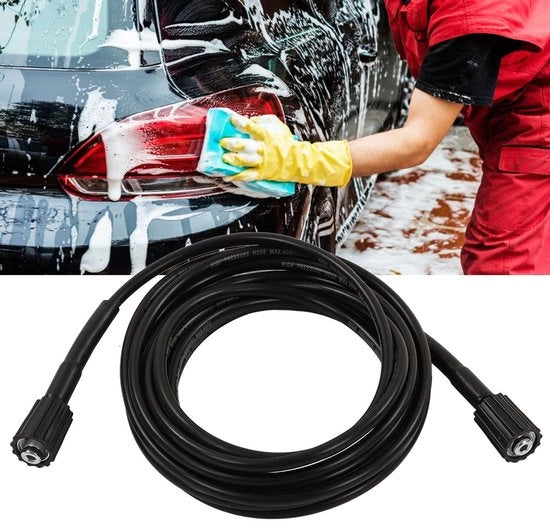 Sostituzione tubo ad alta pressione 9M - PVC/Rubber - Resistente all'usura, all'olio e all'alta pressione - Connesse rapide - Pezzo di ricambio - Adatto per aspirapolvere ad alta pressione - Tubo ad alta pressione