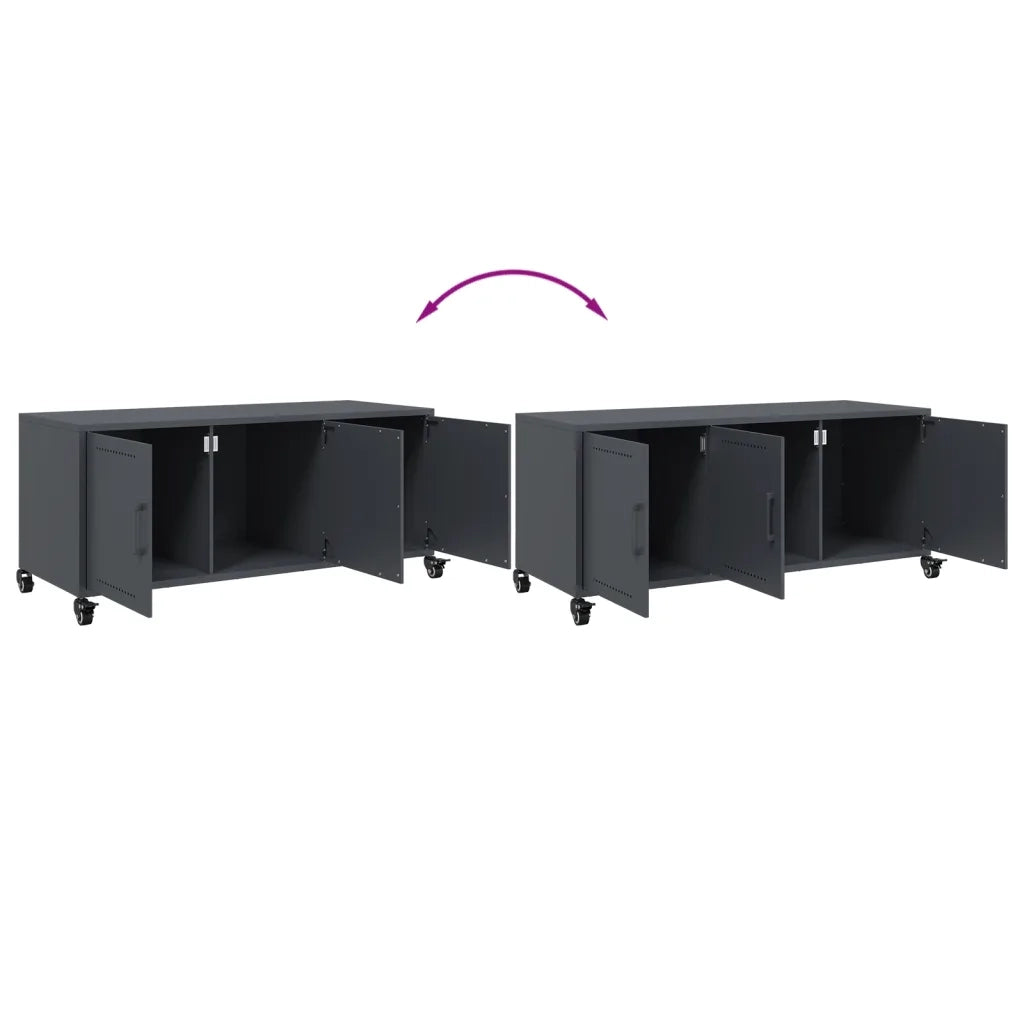 Mobile TV Antracite 100,5x39x43,5 cm Acciaio