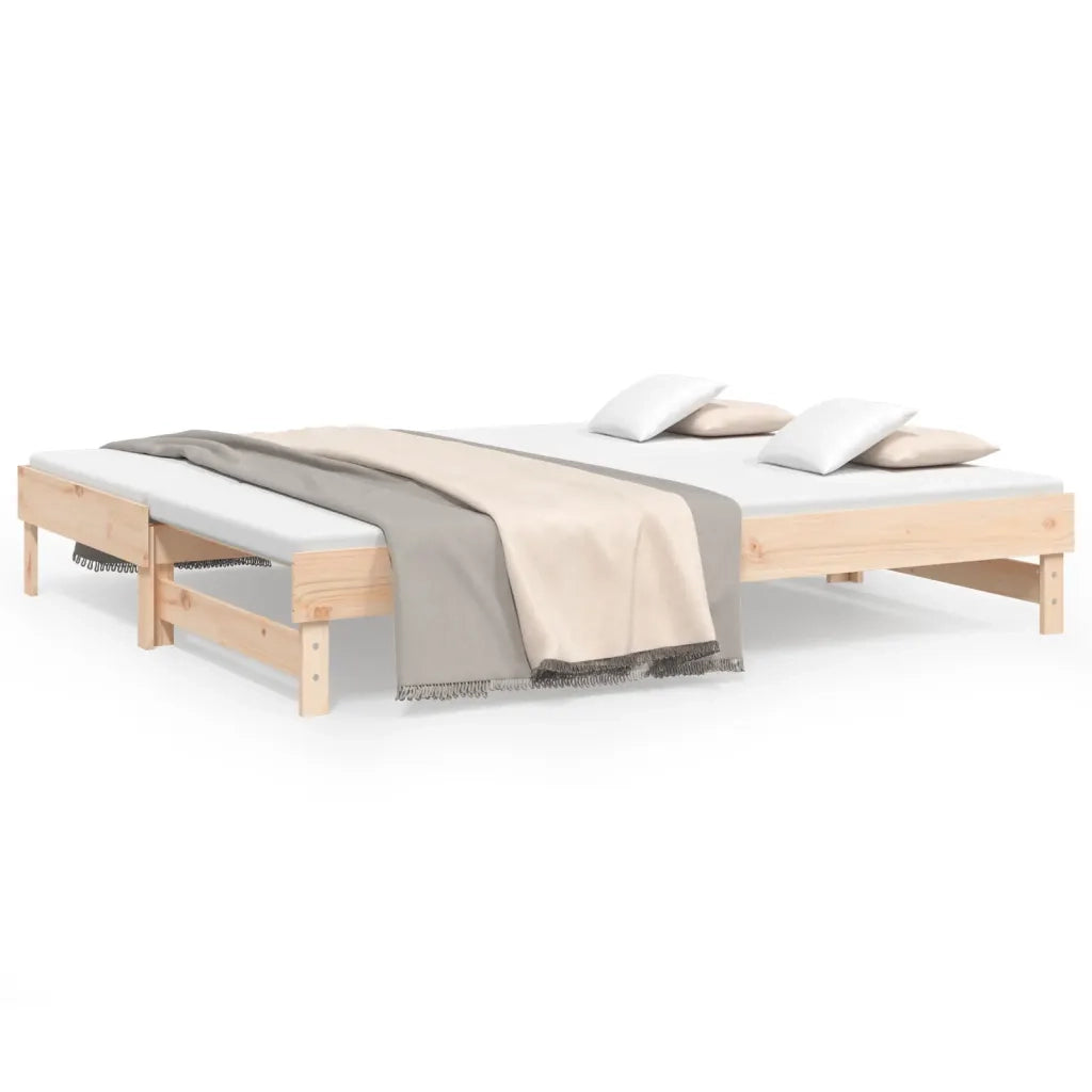 Dormeuse Estraibile 2x(90x200) cm Legno Massello di Pino cod mxl 57579