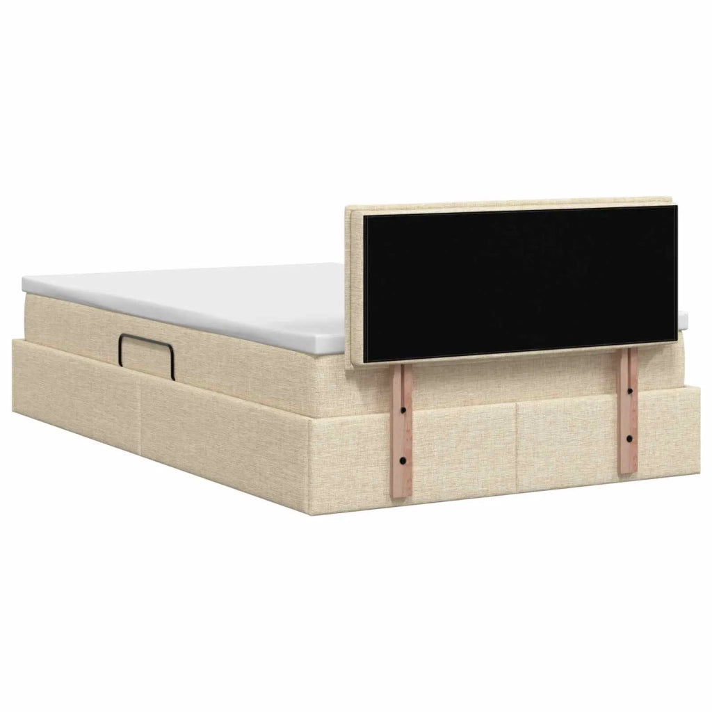 Letto con contenitore LED e materasso Crema 120 x 200 cm 3459121