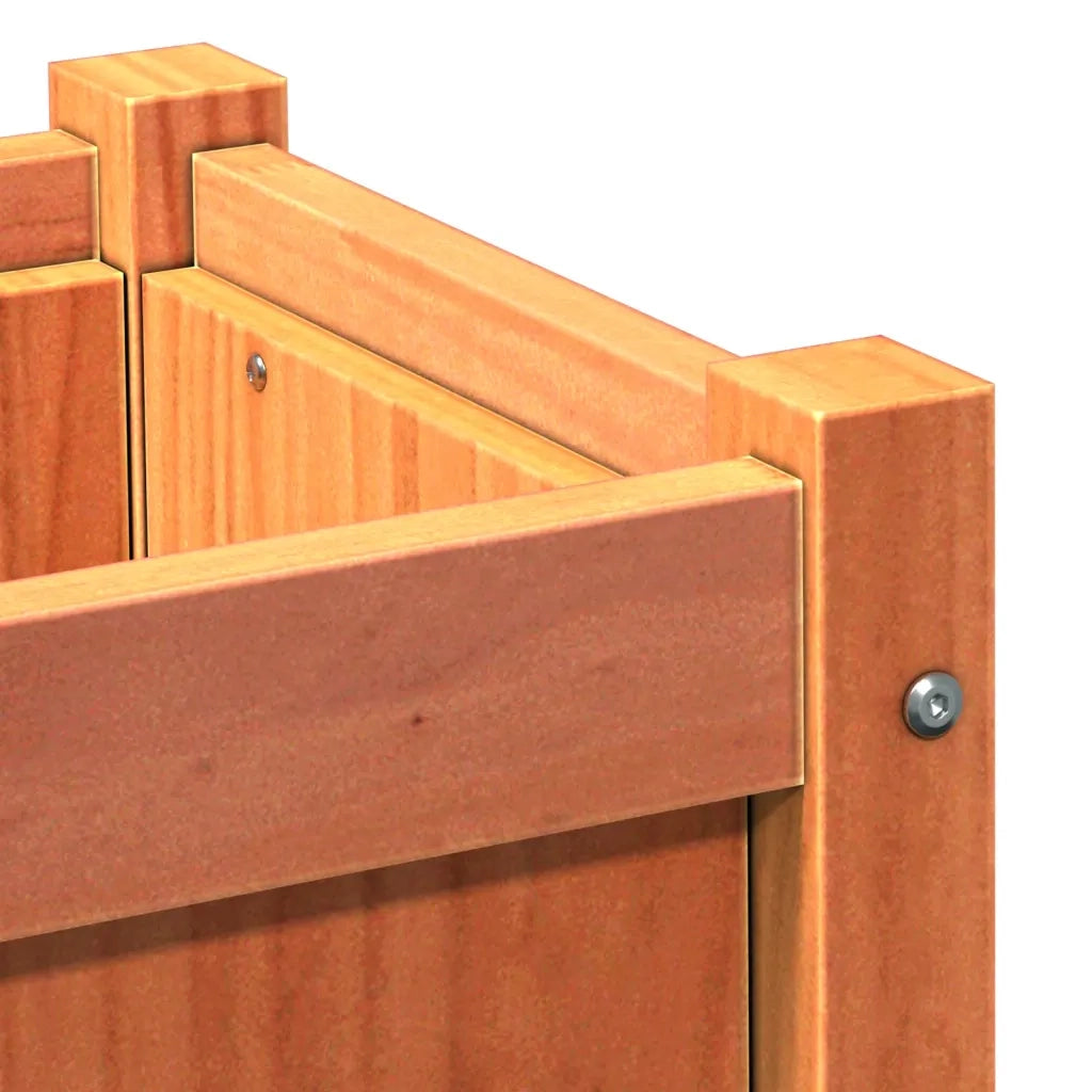 Fioriera Giardino-Vaso da Esterno-Contenitore per Piante Marrone Cera 90x31x31 cm Legno Massello Pino