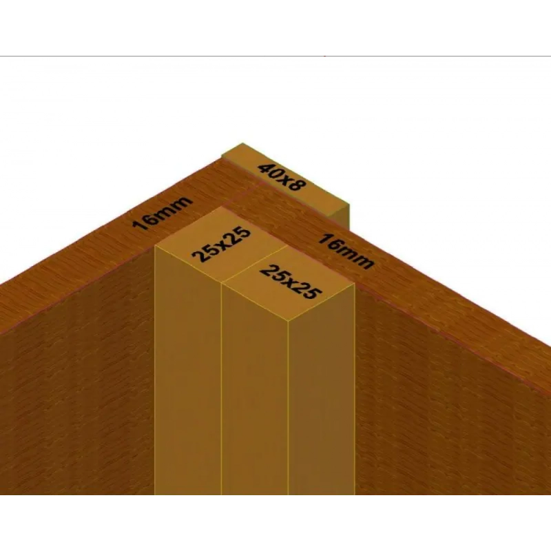 Casetta in legno da giardino con doppia porta – 240x160 cm – pannelli 16 mm, tetto bitumato e pavimento – ED2416.01 Foresta