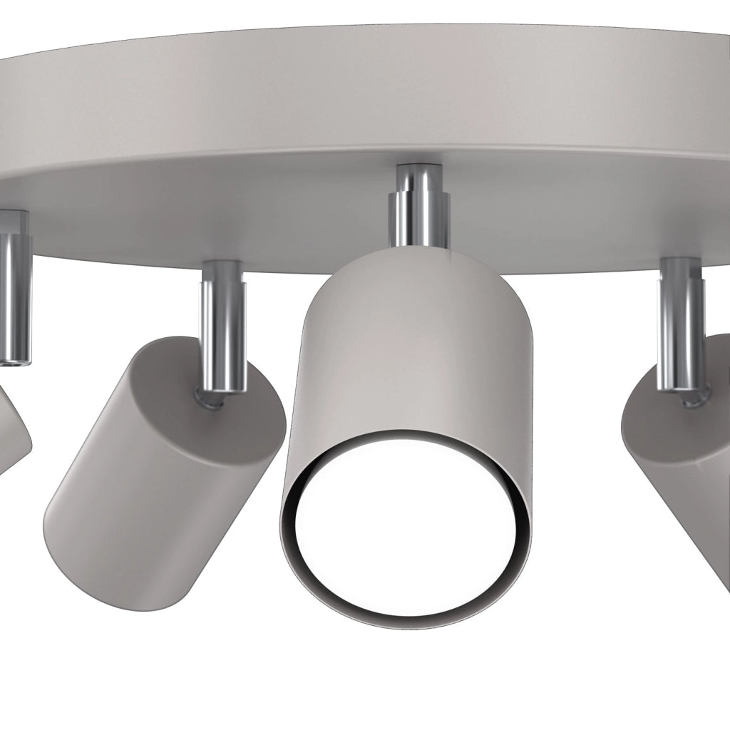 Lampada da soffitto 5x GU10 grigia metallo Luminex