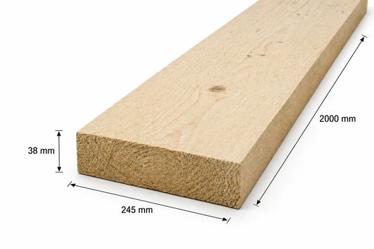 Tavolone / Listone abete carpenteria grezzo  250 x 38 x 2500 + 1500 mm