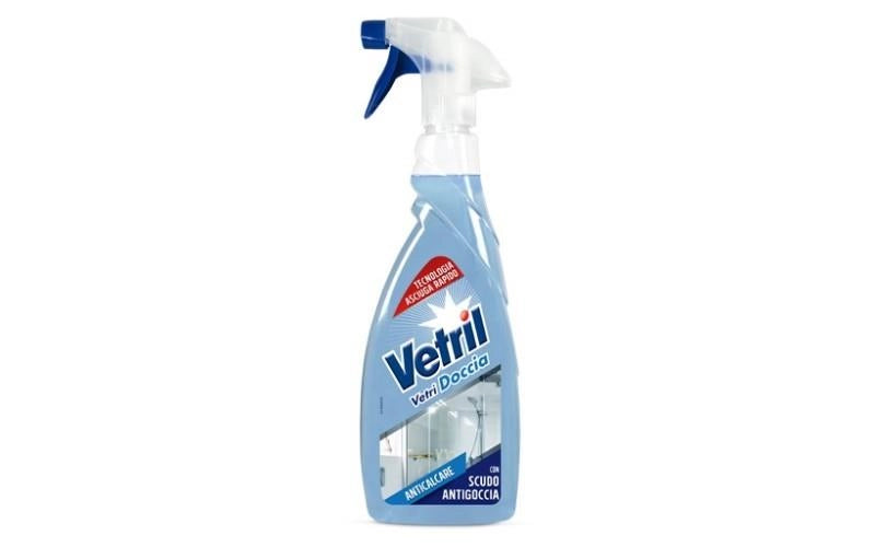 VETRIL DETERGENTE SPRAY NATURAL VETRI DOCCIA ANTICALCARE CON SCUDO ANTIGOCCIA 650 ML