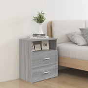 Comodini 2 pz-Set di 2 Tavolino da notte Grigio Sonoma 50x32x60 cm