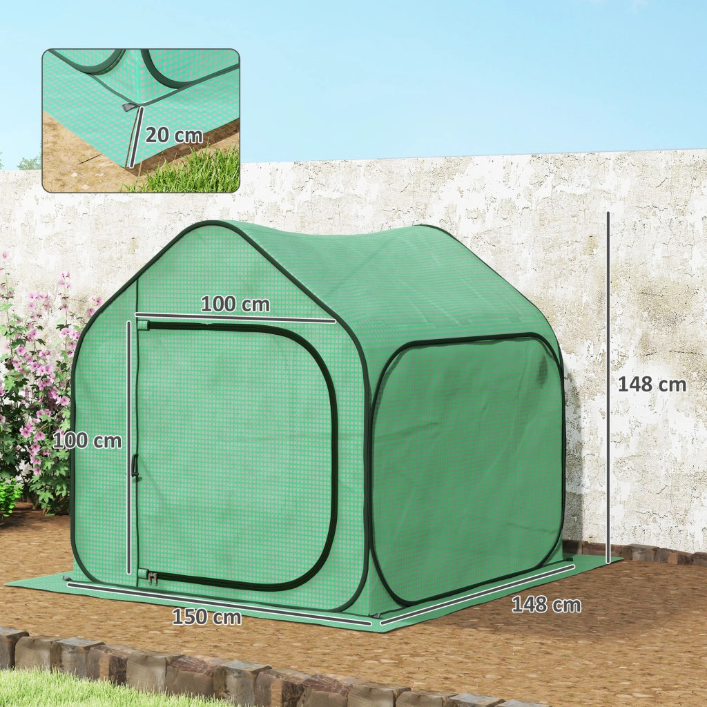 Serra da giardino pop up ¨C zephmum ¨C 150x148x148 cm verde