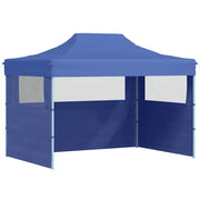 Gazebo Professionale Pieghevole con 3 Pareti 3x4m Acciaio Blu cod mxl 51347