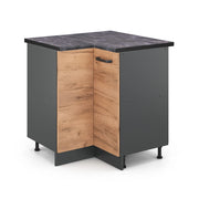 Vicco Mobile ad angolo cucina Quercia dorata 75.6 cm , PL Antracite
