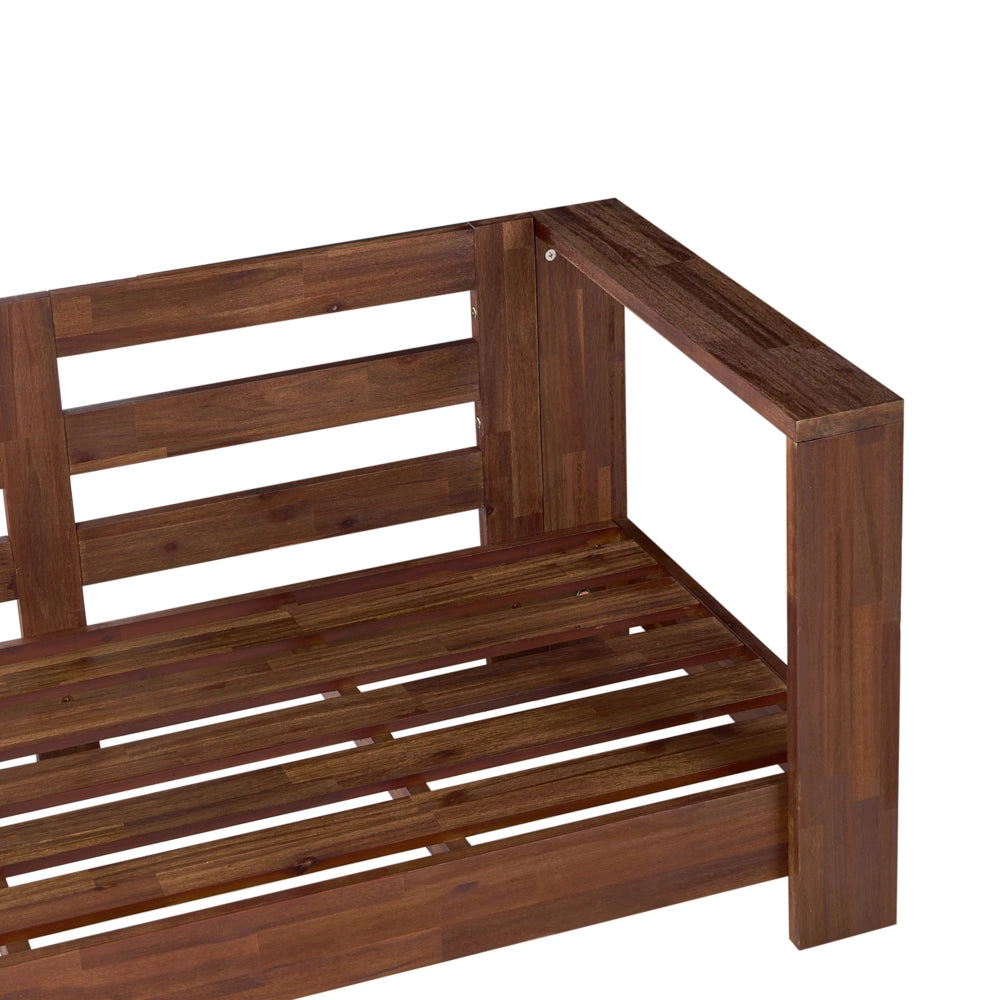 Set Lounge da Giardino ad Angolo Sinistro da 5 Posti con Tavolino Laterale e Cuscini Verdi in Legno di Acacia Certificato Chiaro