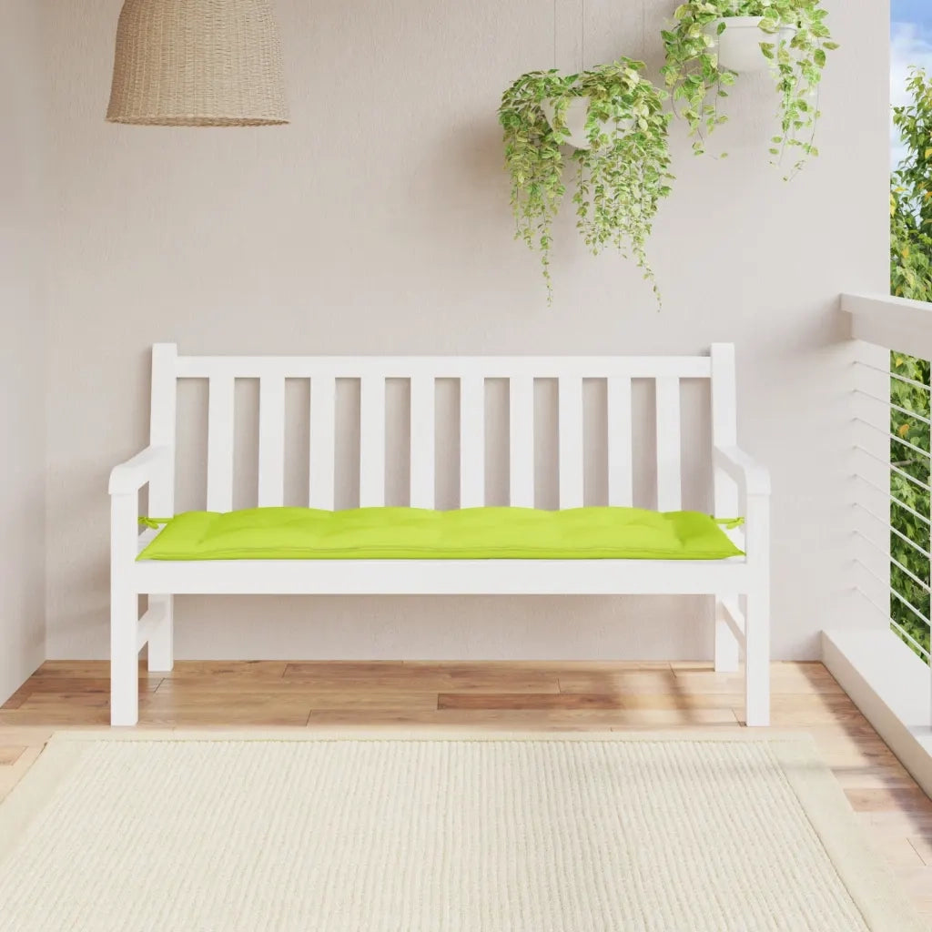 Cuscino per Panca-Cuscini per panchina Verde Brillante 150x50x3 cm in Tessuto Oxford 724814