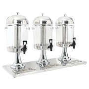 Triplo Distributore di Succhi di Frutta e Bibite Acciaio Inossidabile 3 x 8 L cod mxl 74583