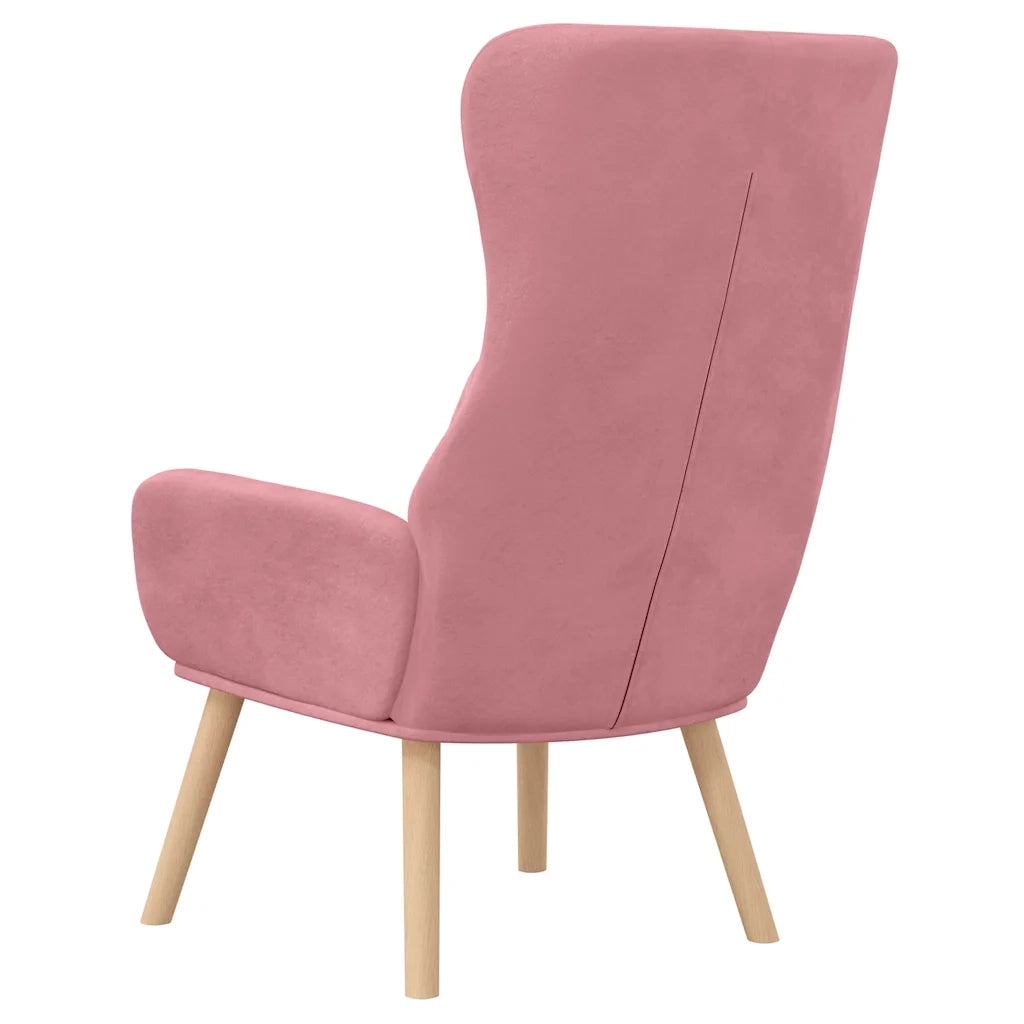 Poltrona | Sedia Relax Rosa in Velluto