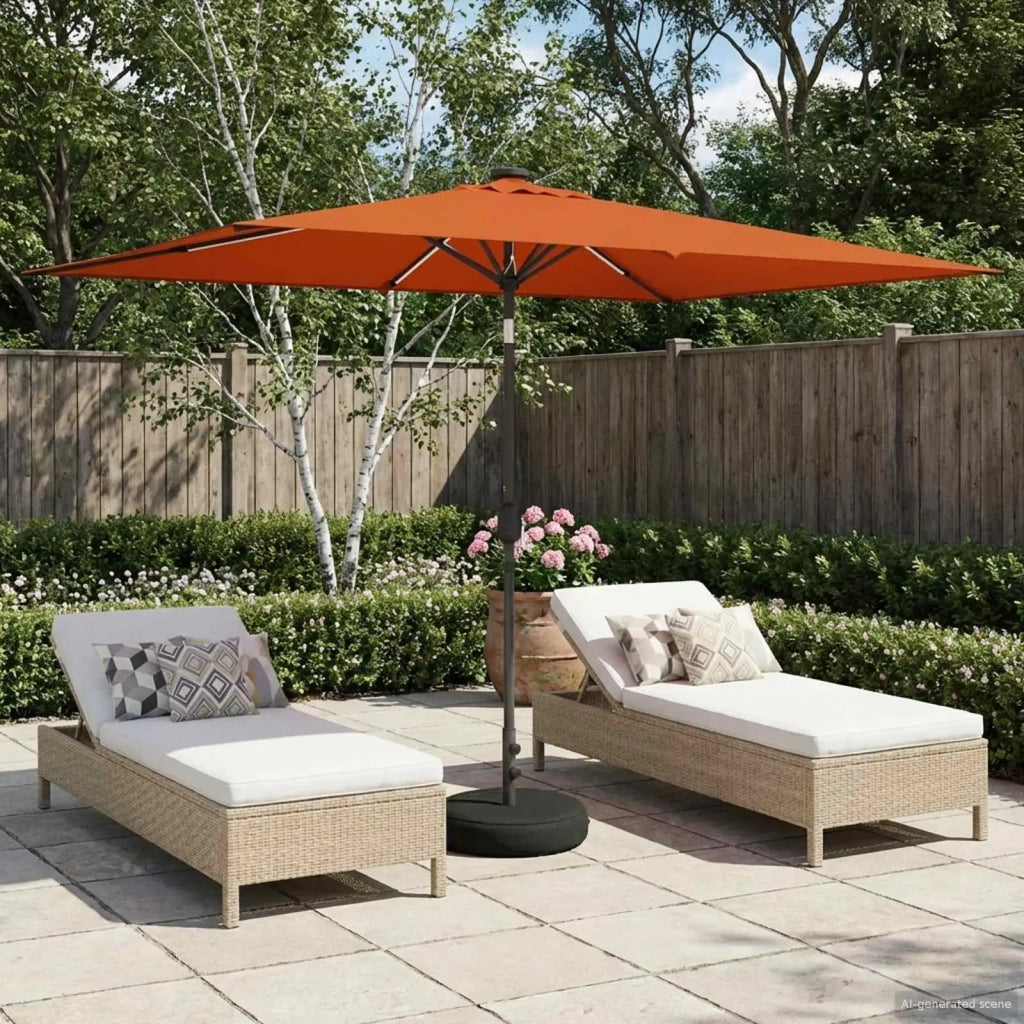 Parasol da Giardino con Luci LED 200 x 300 cm Poliestere 42036243