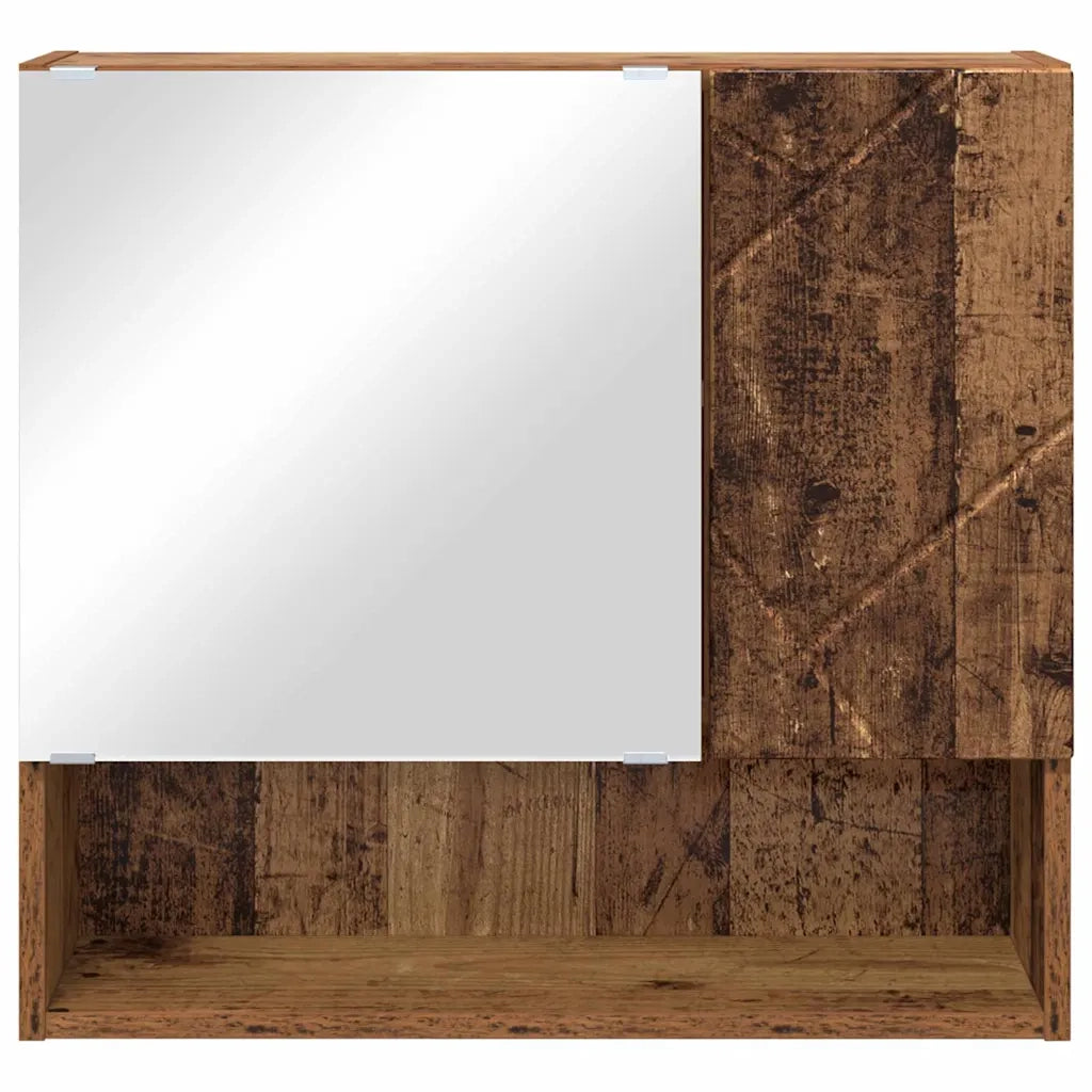 Mobiletto per specchio con porta Legno vecchio 59 x 17 x 55 cm