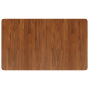 Piano Bagno Marrone Scuro 100x60x2,5cm Legno Massello Trattato 343055