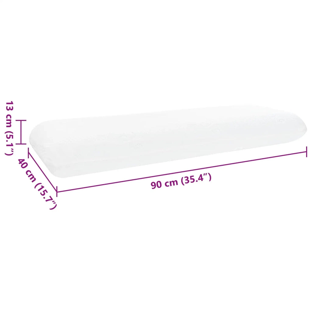 Cuscino da Letto Bianco 90 x 40 x 13 cm Schiuma Memory in Gel CFW5281870