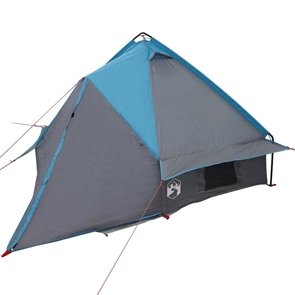 Tenda Teepee per 4 persone-Tenda da campeggio Blu e Grigio 388 x 320 x 169 cm