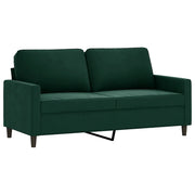 Divano | Divano da soggiorno | Sofa a 2 Posti Verde Scuro 140 cm in Velluto