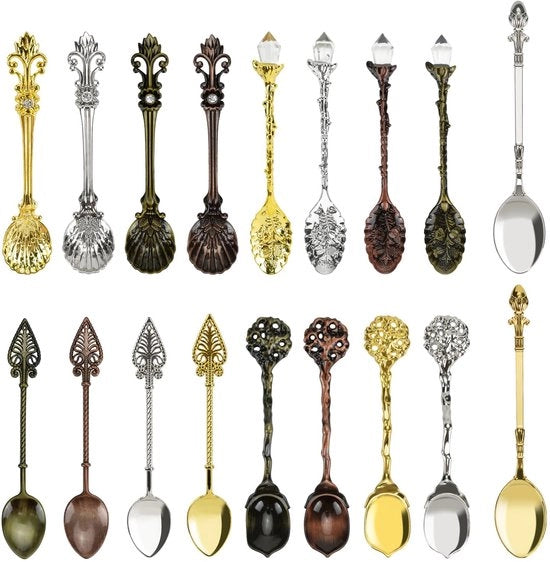 Cucchiaino per caffè - Cucchiaio da dessert elegante - 1 pezzo - Acciaio inox - 11,8 cm