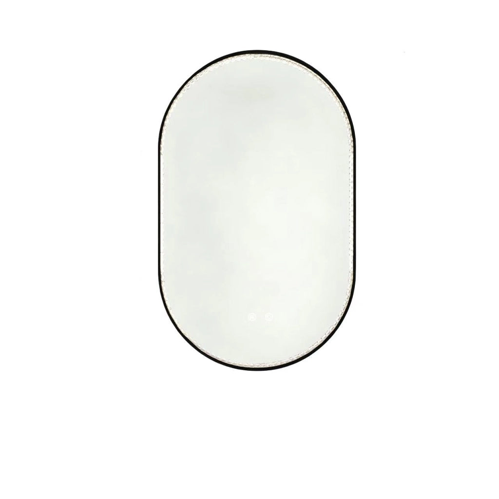 Mobile bagno sospeso con lavabo integrato e cassetto; specchio LED antiappannamento per bagno; bianco