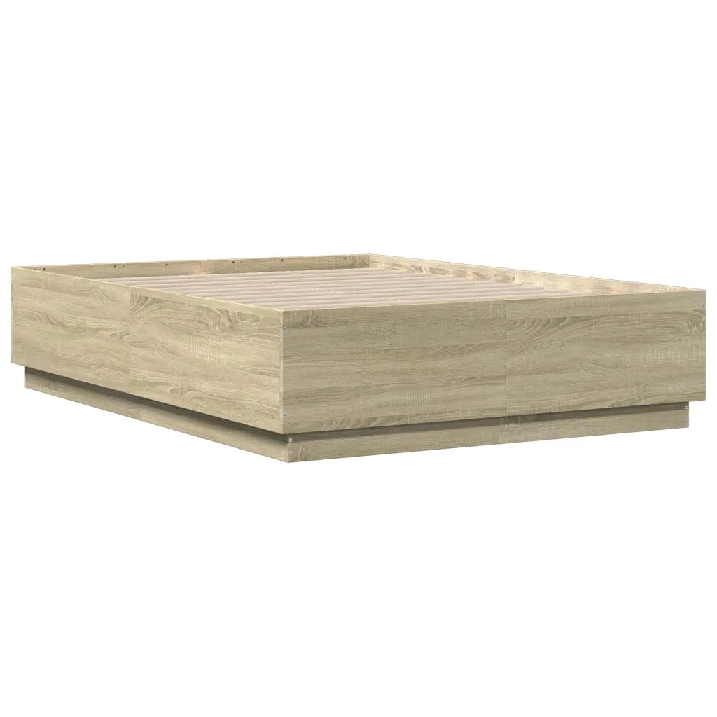 Giroletto-Struttura Letto Rovere Sonoma 140x190 cm in Legno Multistrato 613409