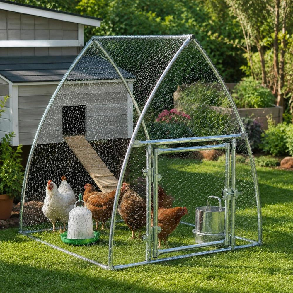 Chicken Cage, Silver, 100x105x120 Cm, Galvanized Steel