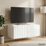 Mobile Porta TV da Muro Bianco Lucido 78,5 x 41 x 30 cm 898349