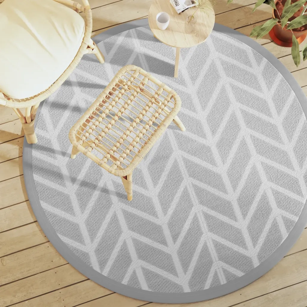 Tappeto da Esterno ARAKIL Grigio ?160 cm in PP CFW1370972