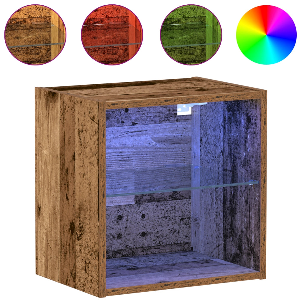 Mensola Galleggiante 2 pz Legno Vecchio 40x28,5x40 cm Legno Ingegnerizzato